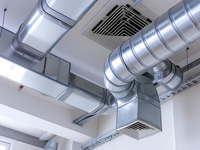 Spiral duct & diffusers: Supply air distribution
